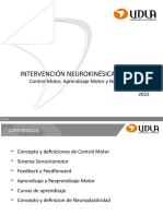 Clase 1. Control Motor, Aprendizaje Motor y Neuroplasticidad