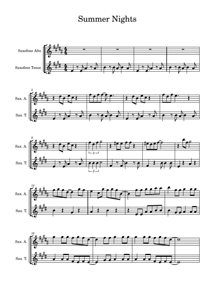 summer-nights-pdf-saxophone-american-popular-music