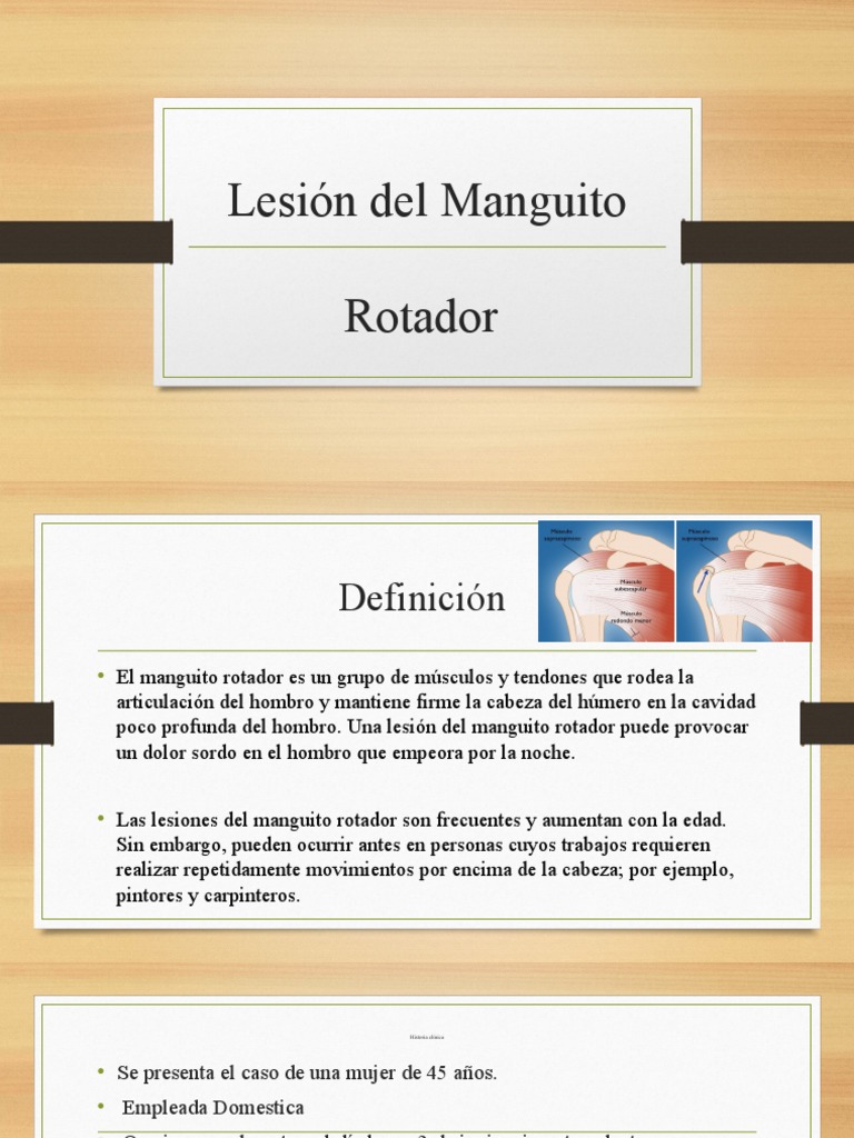 Lesión Del Manguito Rotador | PDF