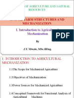Lecture I - Intoduction To Agricultural Mechanization - J.T. Mwale