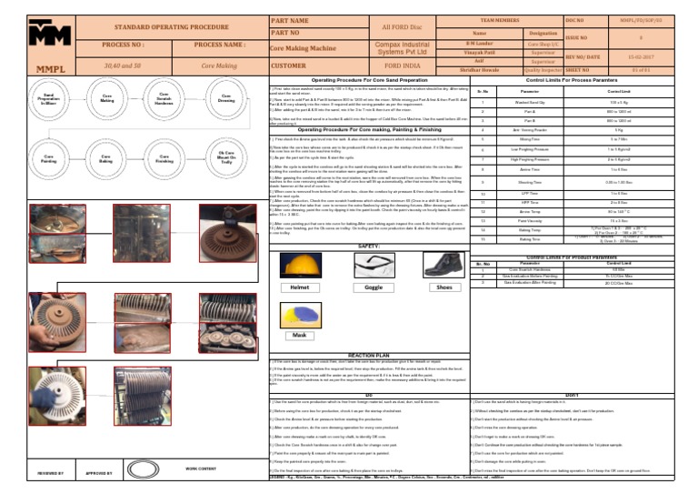Core Making Process and Standards | PDF