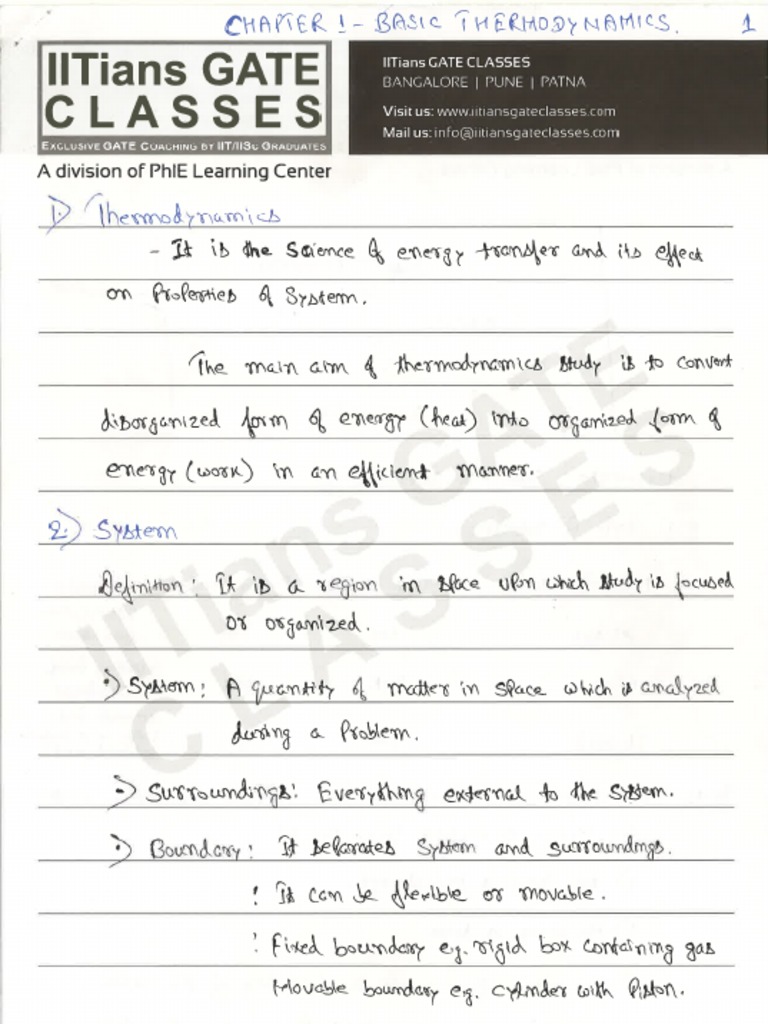 THERMODYNAMICS MECHANICAL ENGINEERING GATE NOTES visual data 6