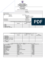 BE FORM 7 - SCHOOL ACCOMPLISHMENT REPORT Donations