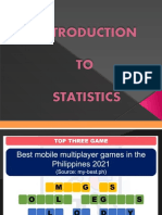 Lesson 1.1 INTRODUCTION TO STATISTICS