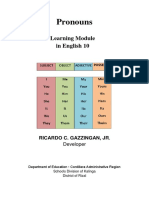 Passed 307-11-19 Kalinga Pronouns - Module in English 10