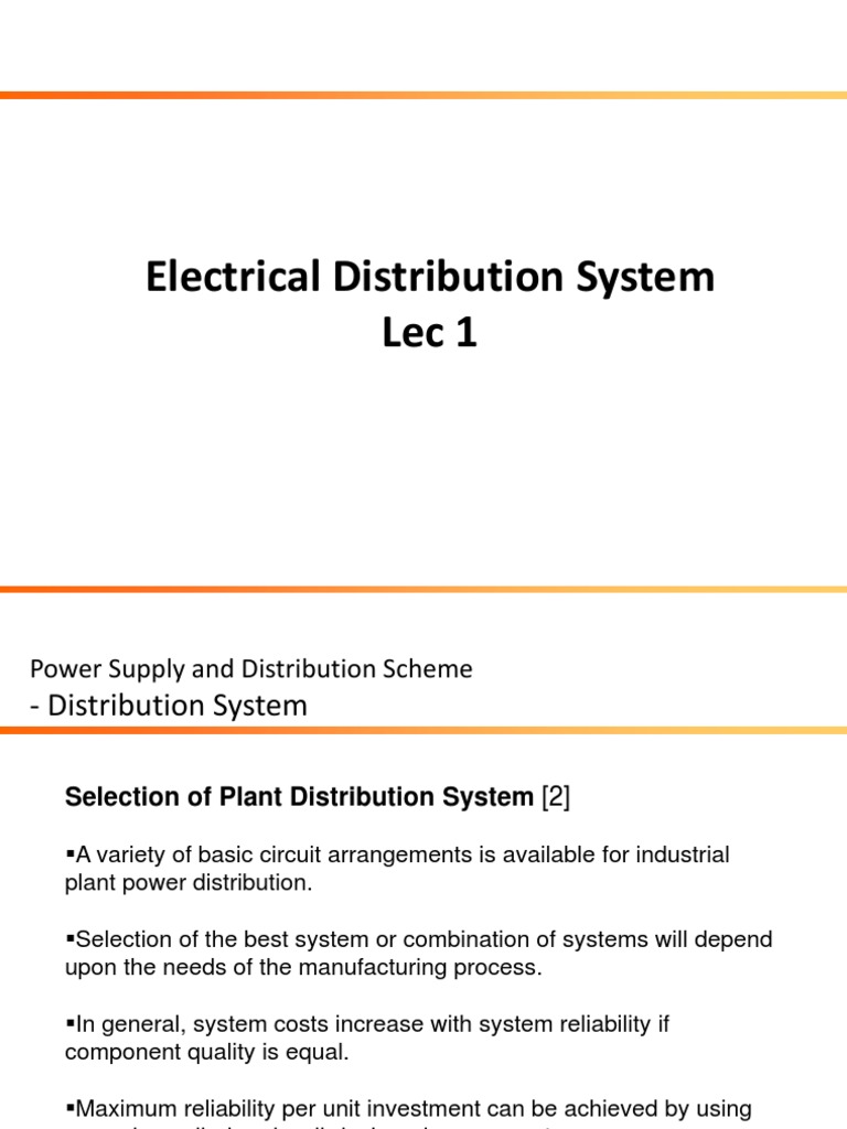 Electrical Distribution System PDF