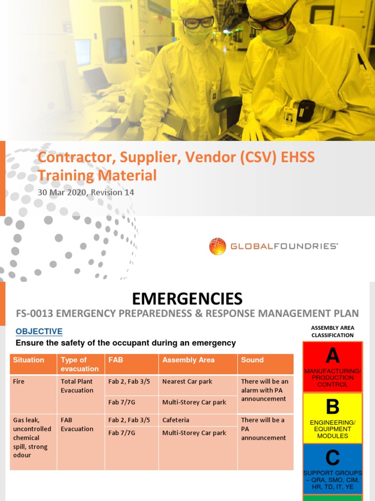 EHSS Training for Contractors and Vendors | PDF | Toxicity | Personal ...
