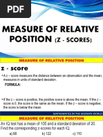 Measure of Relative Position