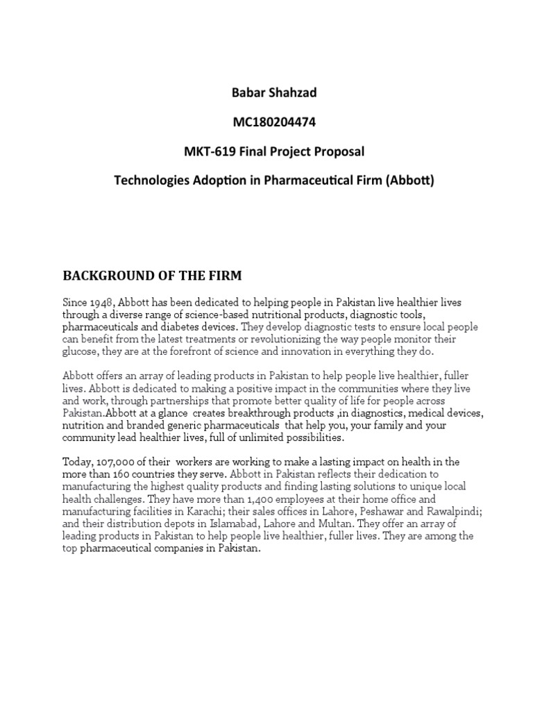 Fda Project Proposal Sample , How to Write a Project Proposal: Template ...
