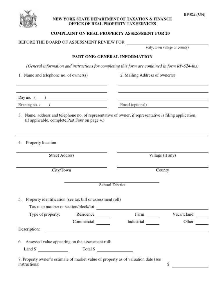 Challenge the Assessment of your Property in New York State Real