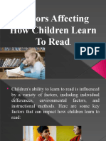 Factors Affecting How Children Learn To Read