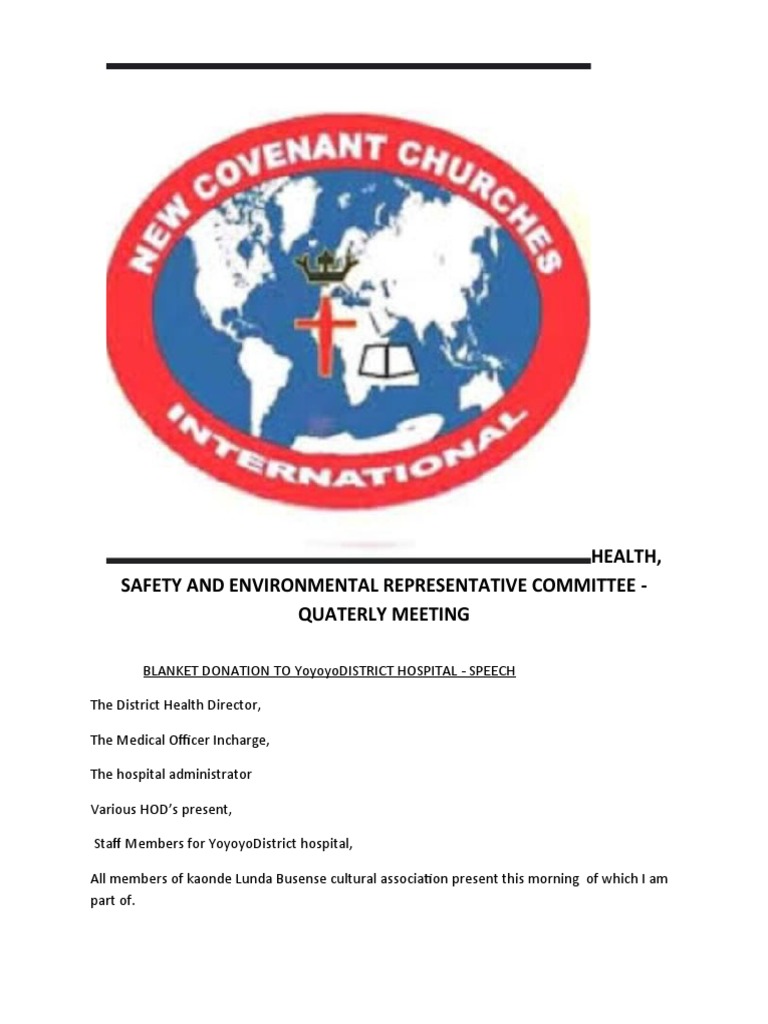 AK. Blanket Donation (LDH) Speech PDF