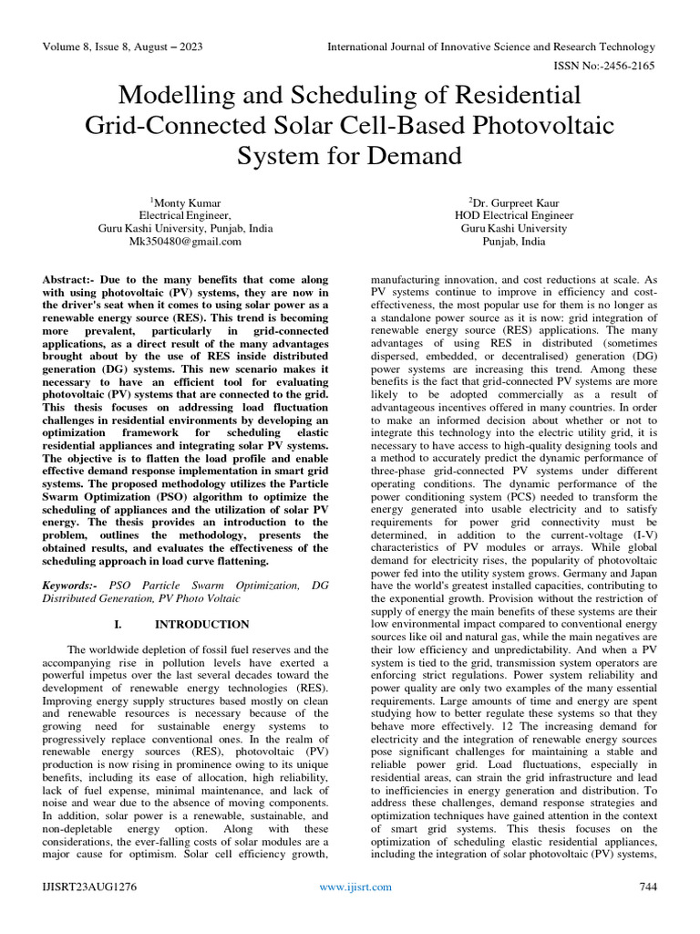 Optimizing Solar PV Systems for Demand Response | PDF | Photovoltaics ...