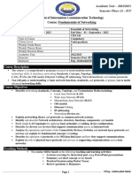 Fundamentals of Networking Course Outline