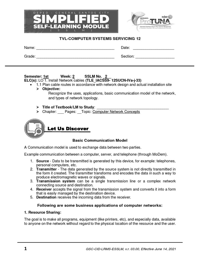 Computer Network Concepts SLM Guide | PDF | Business | Computers