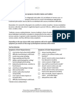 Sensory Symptoms Checklist - Babies and Toddlers - 20221011