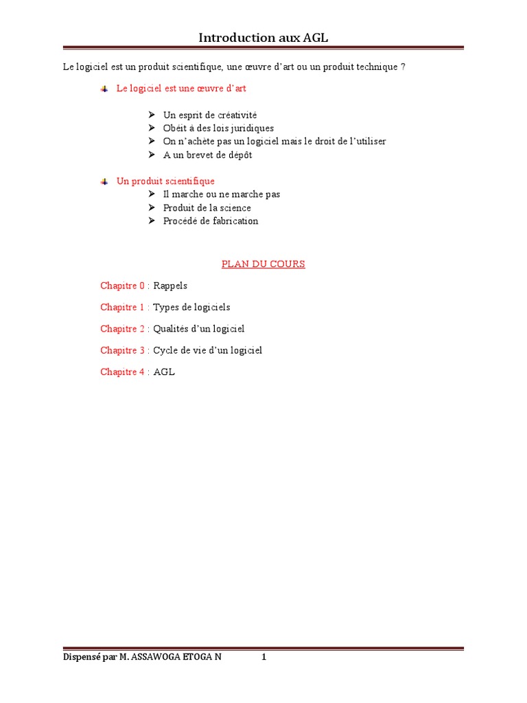Introduction aux AGL et logiciels | PDF | Test de logiciel | Logiciel