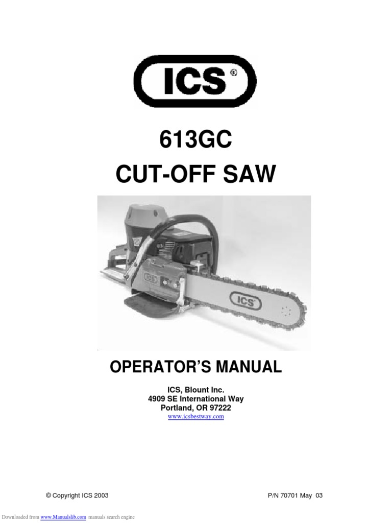 Bedienungsanleitung Ics 613Gc Säge – LAUQA