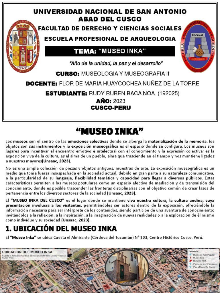 Museo Inka: Cultura y Patrimonio en Cusco | PDF | Arte