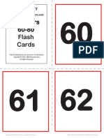 Printable Numbers 60 80 Flashcards F