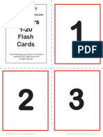 Printable Numbers 1 20 Flashcards F
