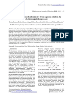 Batch Elimination of Cationic Dye From Aqueous Sol