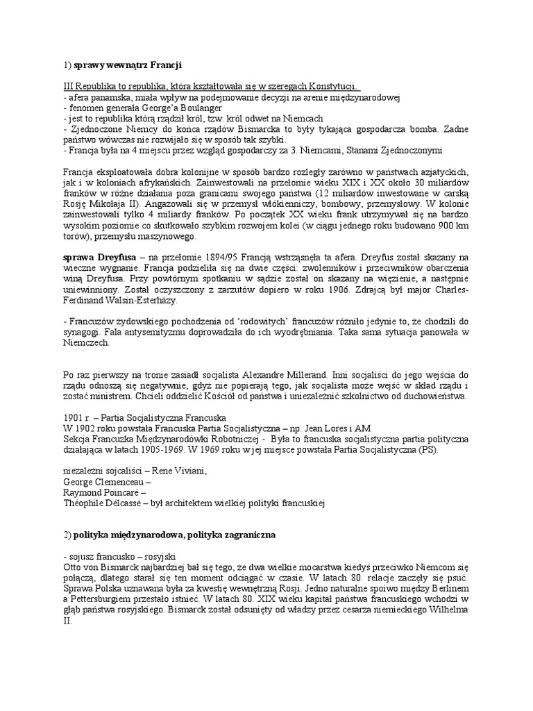 Sprawa dreyfusa na prze omie 1894 95 francj wstrz sn a ta afera