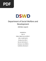 DSWD WrittenReport