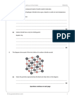 Properties of Ionic Covalent and Metallic Structures Questions