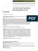 The Conservation of The Giant Panda Bear Specie (Ailuropoda Melanoleuca) in The Ecosystem