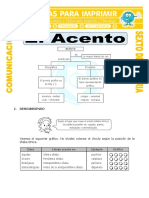 Ficha Acento para Sexto de Primaria