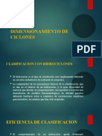 DIMENSIONAMIENTO DE CICLONES