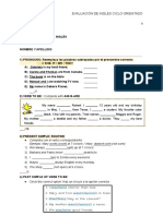 Evaluacion B Fines Ciclo Orientado Ingles