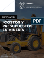 Costo y Presupuestos en Mineria Inicio 2