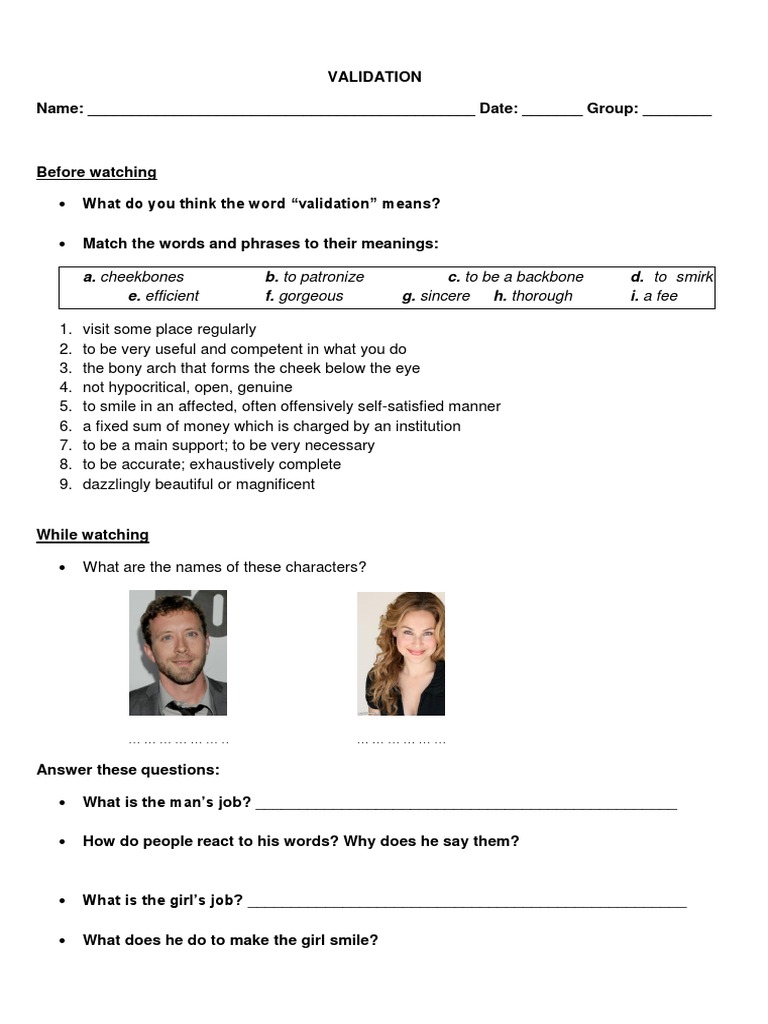 Validation Short Form