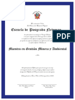 Modelo Diploma - Maestro en Gestión Minera