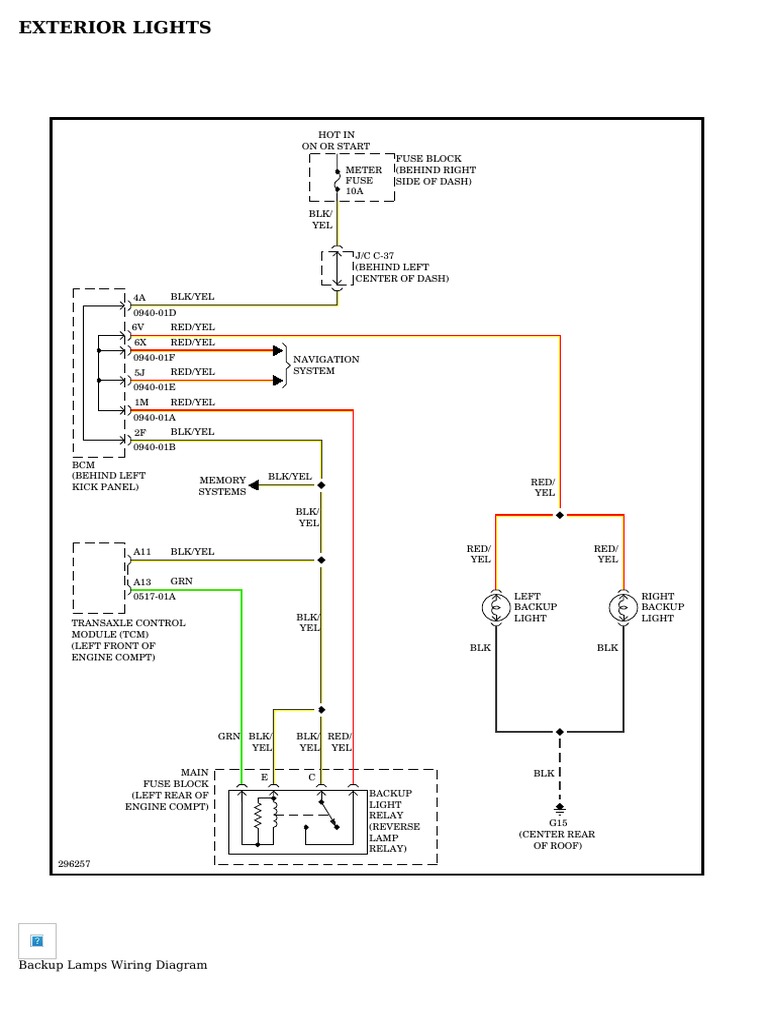 EXTERIOR LIGHTS Mazda CX9 Touring 2008 SYSTEM WIRING DIAGRAMS