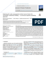 Exploring The Value Management Critical Success Factors For Sustainable Residential Building - A Structural Equation Modelling Approach