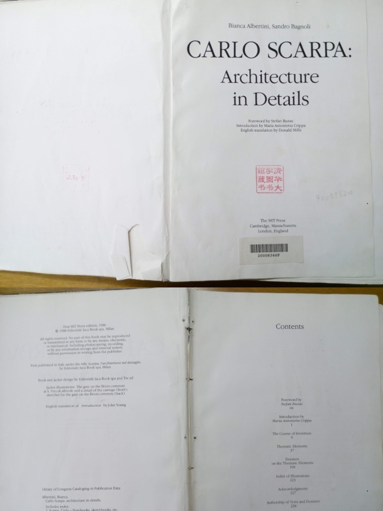 Bianca albertini alessandra bagnoli carlo scarpa architecture in