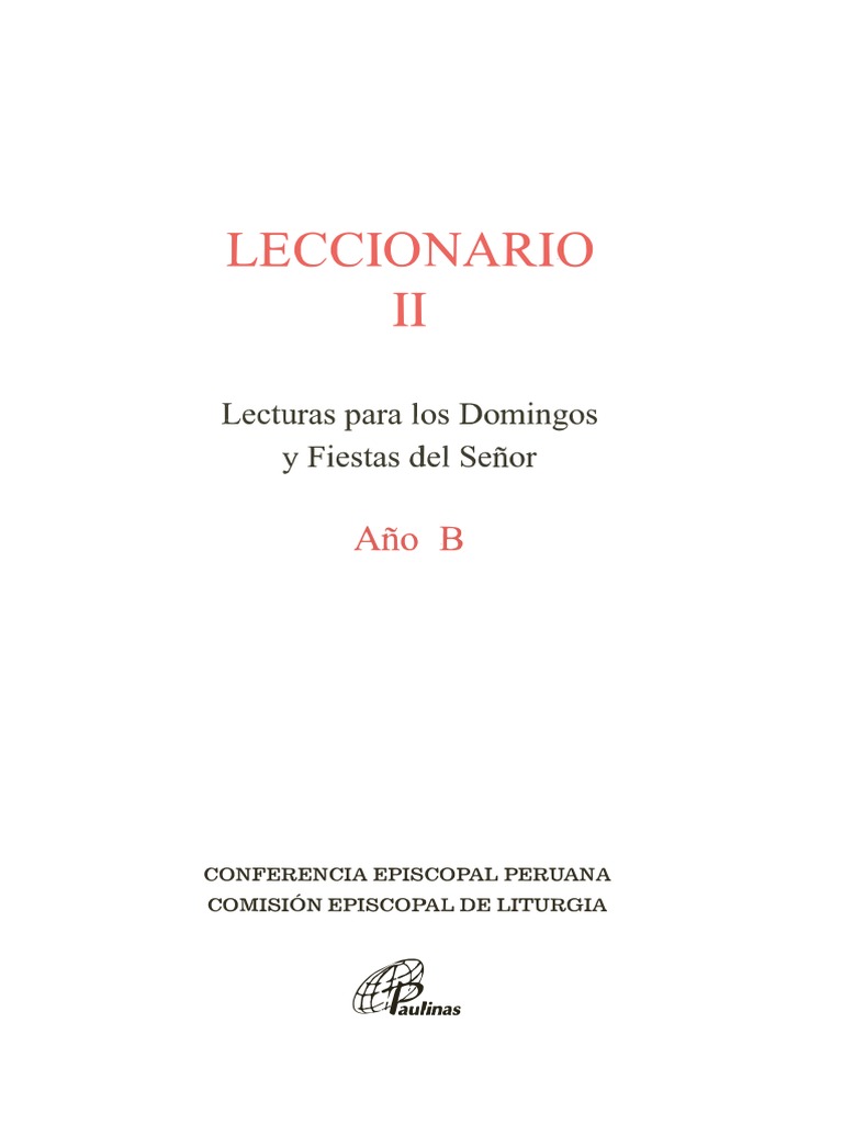 Leccionario II Ano B | PDF