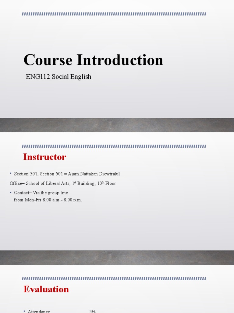 ENG112-Course Introduction 2-65 | PDF