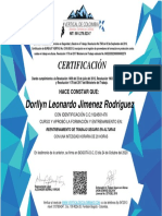 Certificado Curso de Alturas D