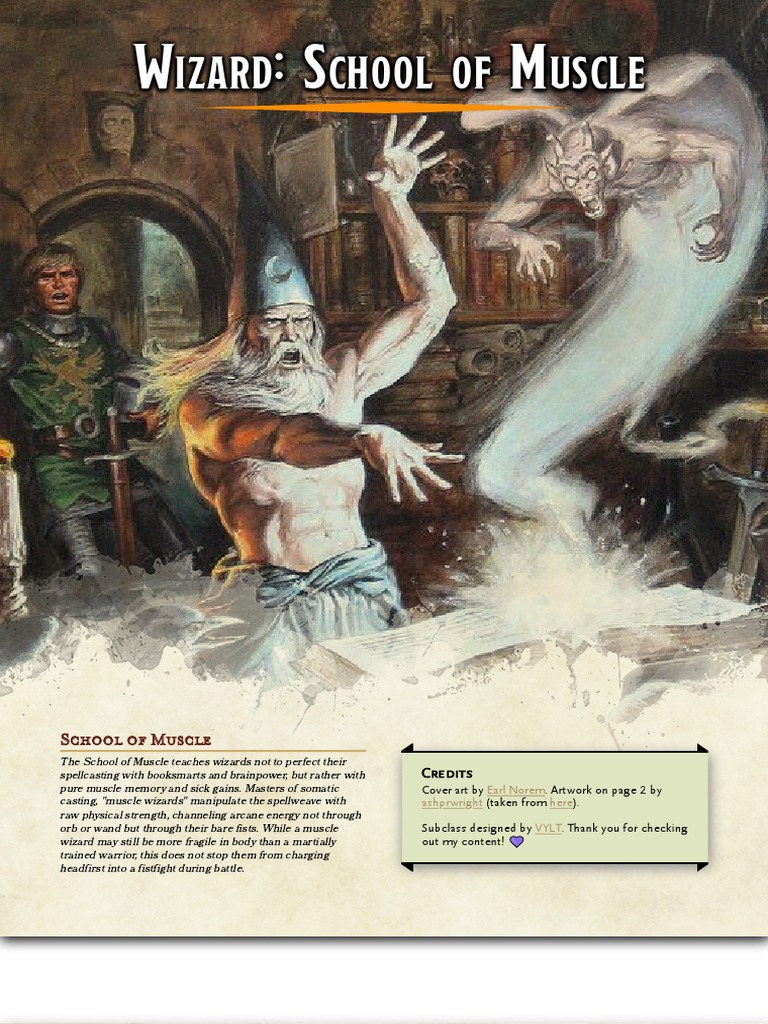 Muscle Wizard Subclass Overview | PDF | Role Playing Games