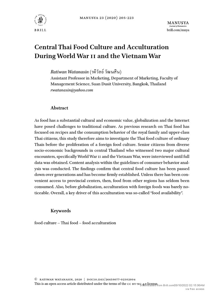 Central Thai Food Culture Insights | PDF | Curry | Cuisine