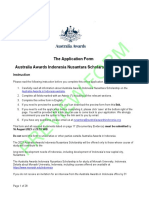 Preview Form - Australia Awards Indonesia Nusantara Scholarship 2023 Intake