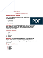 Clasificacion de Los Seres Vivos Carnivoro