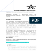 Parámetros para El Informe El Problema de La Tierra en Colombia.