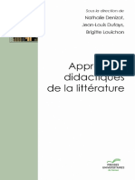 Approches Didactiques de La Litterature