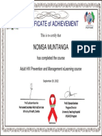ADUHIV - Adult HIV Prevention and Management Certificate