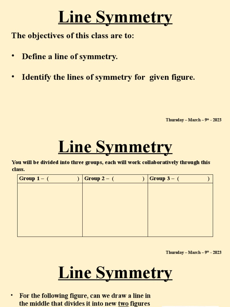 Demo Class - Line Symmetry | PDF | Geometry | Mathematical Physics